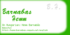 barnabas hemm business card